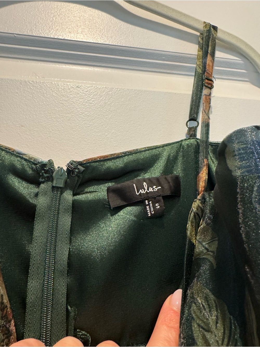 Floral Green Tiered Maxi Dress - Picture 7 of 11